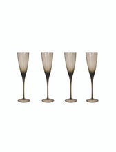 Load image into Gallery viewer, Berkeley Champagne Flutes Smoke Set of 4
