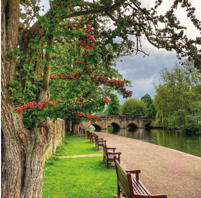 Blossom By River Wye Bakewell Card