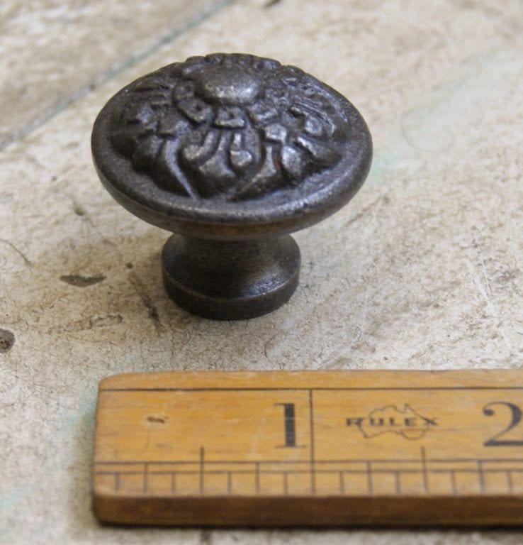 Inca Patterned Antique Iron Doorknob