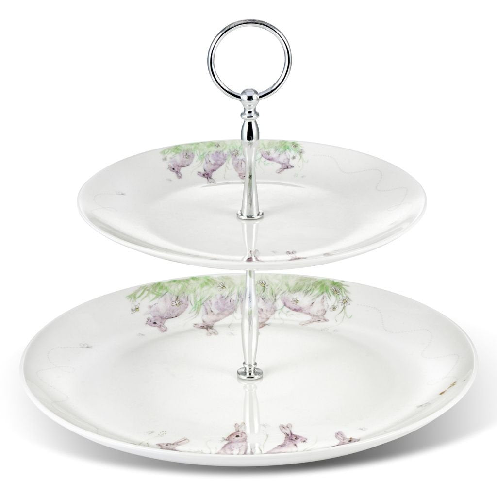 Edgar Green & Friends Two Tier Cake Stand