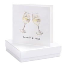 Boxed Wine Lovely Friend Earring Card