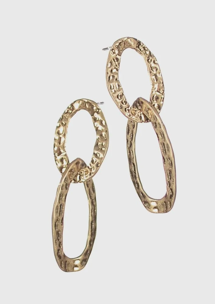 Molten Ovaloid Ring Earrings