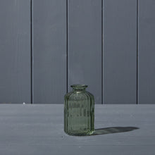 Load image into Gallery viewer, Vintage Green Ribbed Glass Bottle
