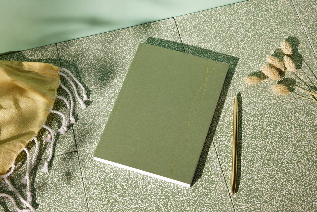 A5 Lined Notebook Mid  Green