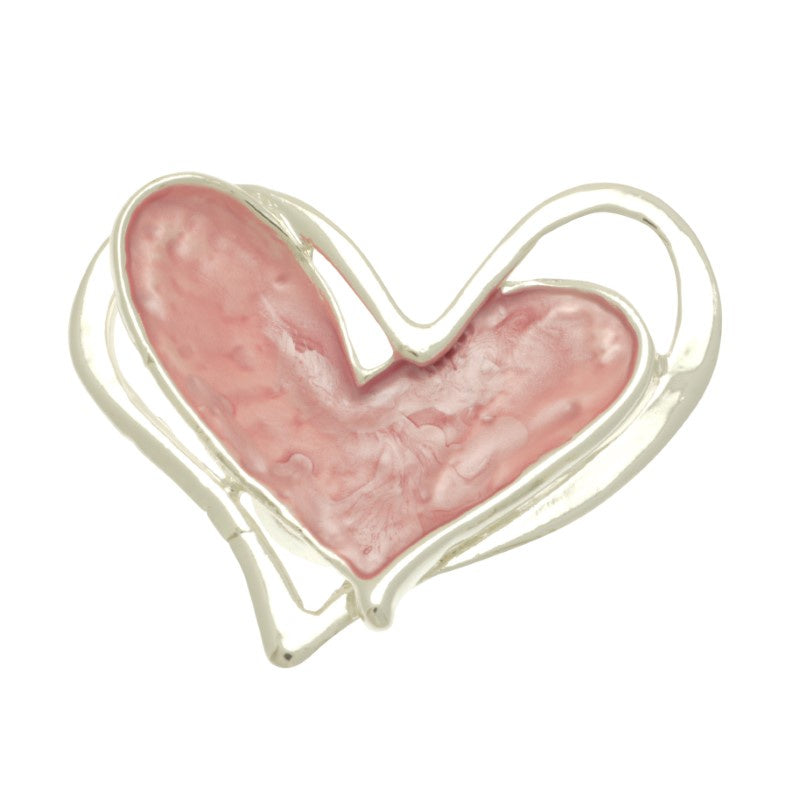 Pink Heart Magnetic Brooch