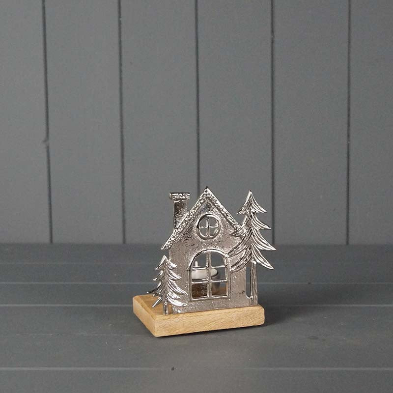 House & Christmas Tree Tealight Holder