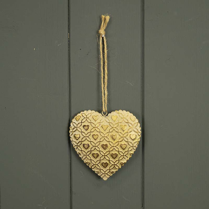 Heart Antique Gold Hanging Decoration