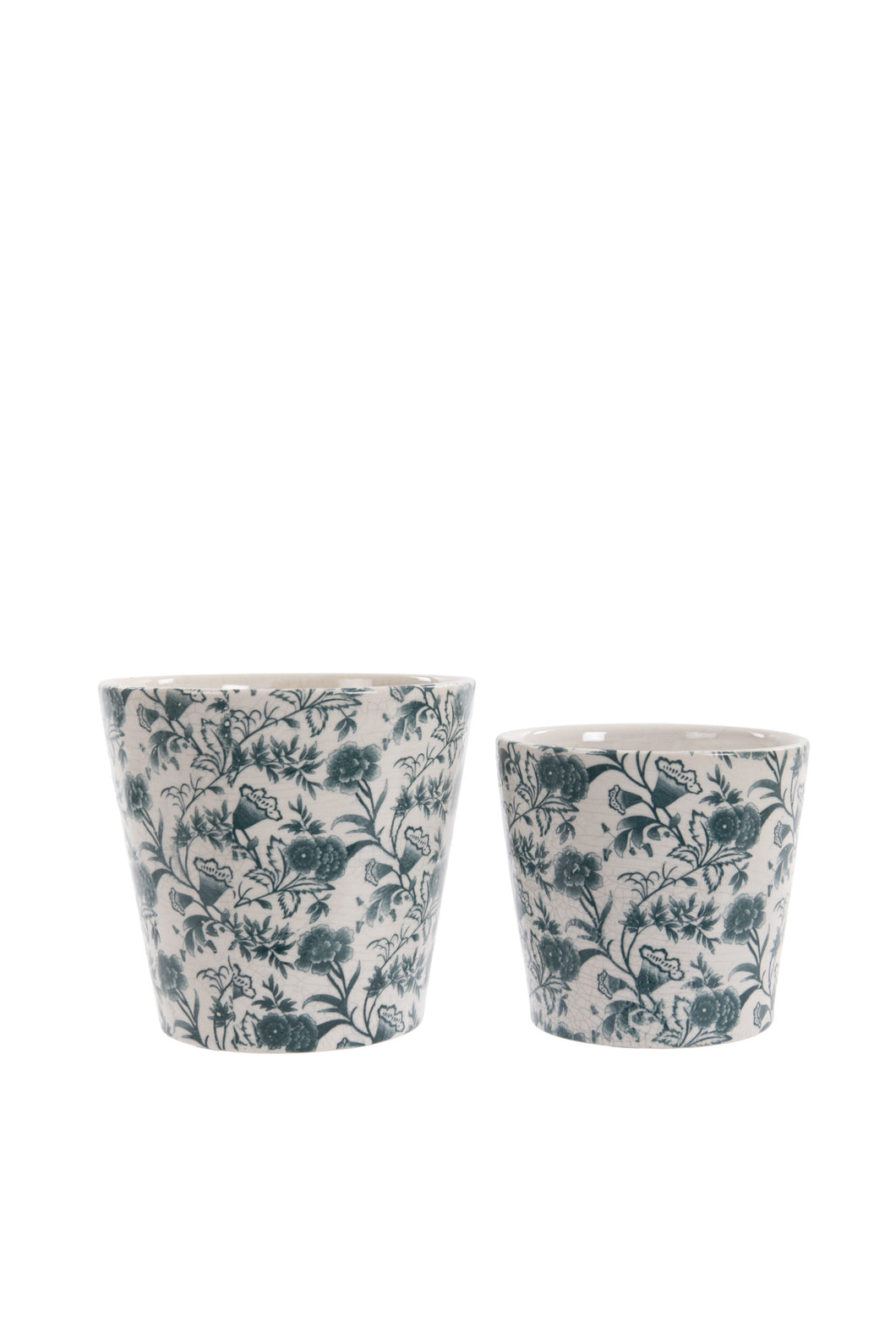 Forest Green Viridi Floral Plant Pot - Small