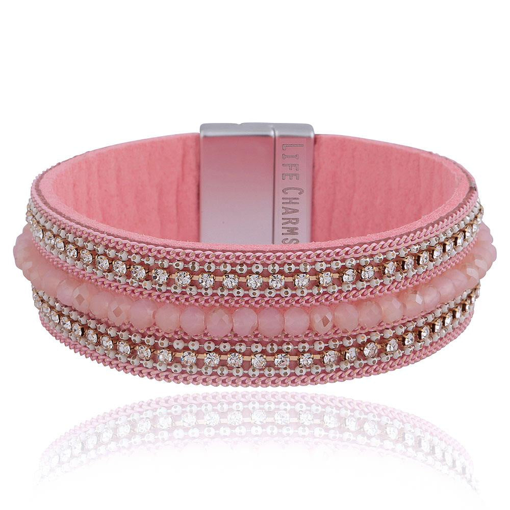 Pastel Pink Colour Wrap Bracelet
