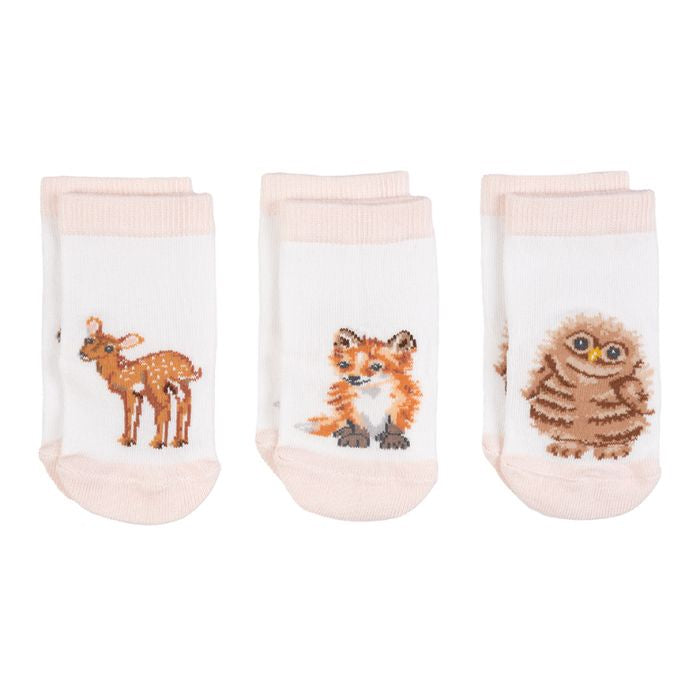 Little Forest Woodland Animal Baby Socks 6-12 M