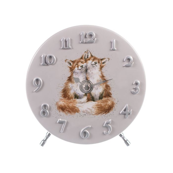 Contentment Fox Mantel Clock